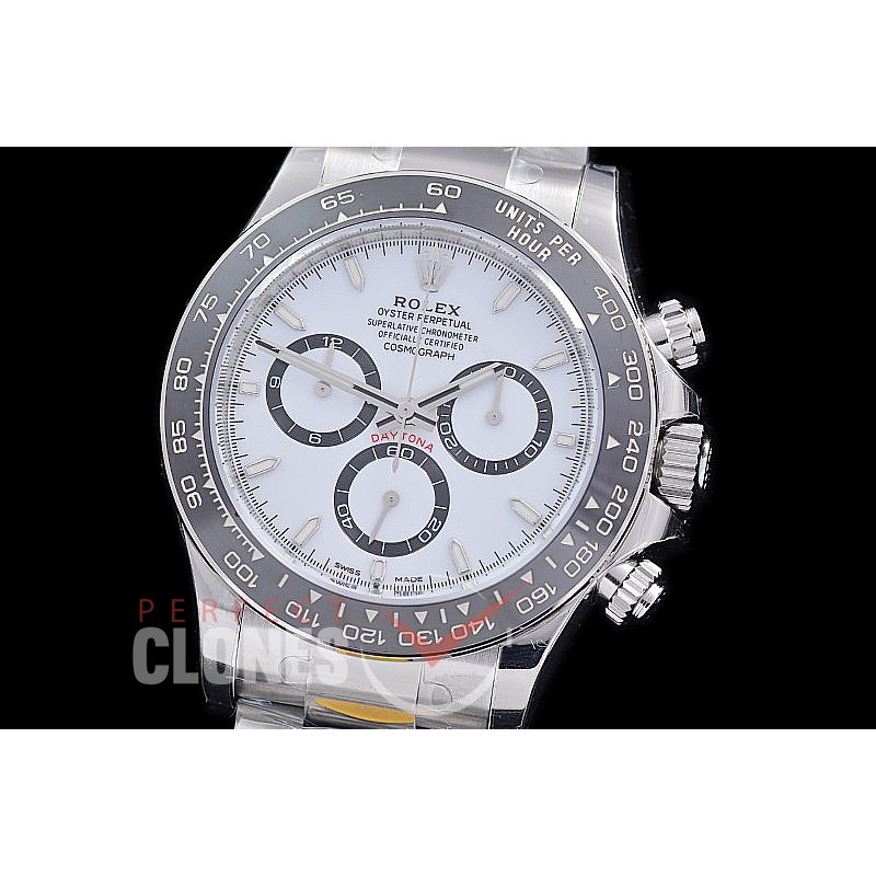 0 0 0 0 0 RLDS-126500-301 ZF 904L Steel Daytona 126500LN SS/SS White Sticks DD 4131 Superclone - 72 Hours Power Reserve Movement 