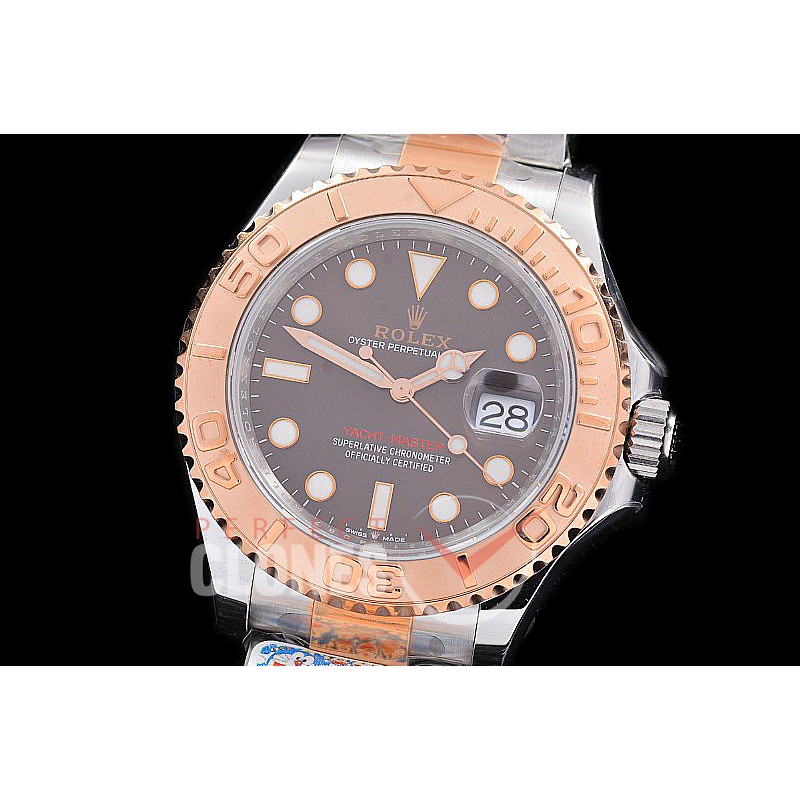 0 0 0 0 0 0 RYMENT00992 C-Plus F 904L Steel Yachtmaster 126621 Men SS/RG/SS Brown 3235