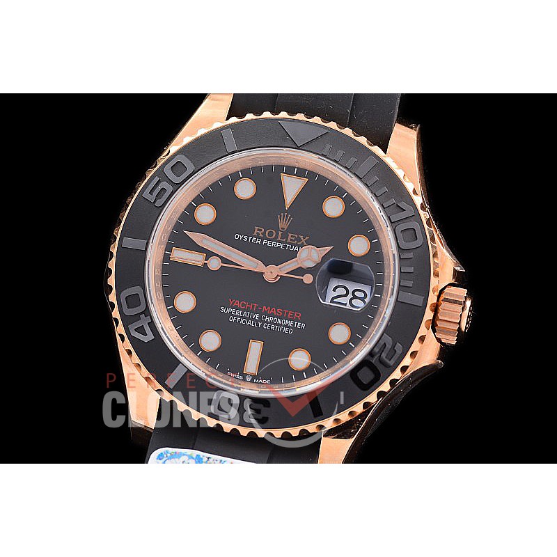 0 0 0 0 0 RYMENR00051 C-Plus F 904 Steel 126655 Yachtmaster Everose Men RG/RU Black A-3235