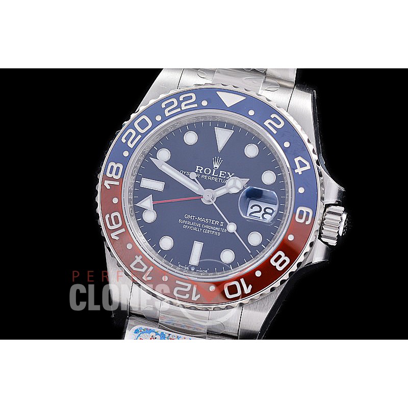 0 0 0 0 0 0 0 RLGS00974 C-PLus 904L Steel GMT 126710BLRO Pepsi SS/SS/Oyster Blue 3285 CHS