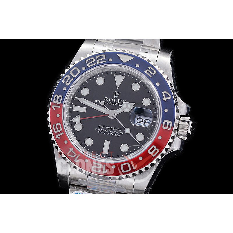 0 0 0 0 0 0 0 RLGS00973 C-PLus 904L Steel GMT 126710BLRO Pepsi SS/SS/Oyster Black 3285 CHS