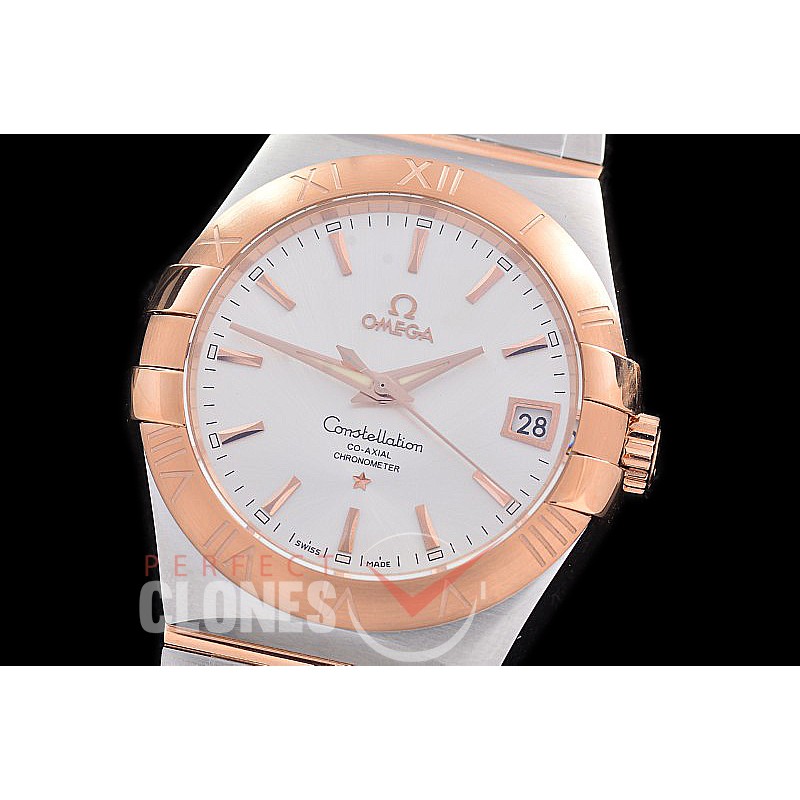 0 0 0 0 OMCON-39-161 M+S-F Constellation Co Axial RG/RG Silver Sticks Calibre 8500 Superclone