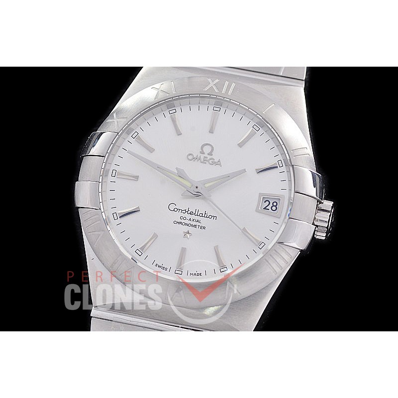 0 0 0 0 OMCON-39-101 M+S-F Constellation Co Axial SS/SS Silver Sticks Calibre 8500 Superclone
