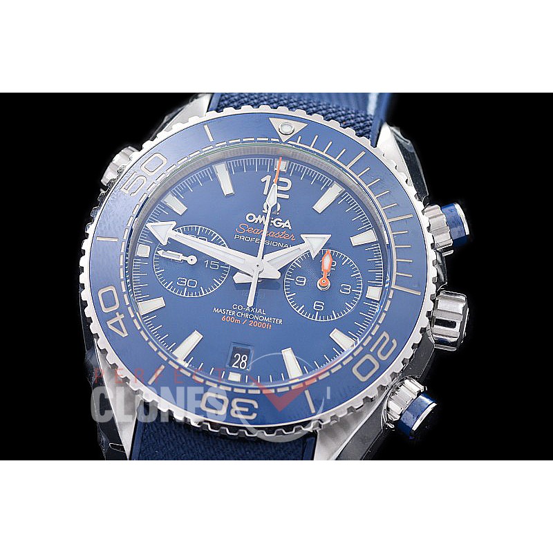 0 0 0 0 0 OMCPOC45-003R M+S-F Planet Ocean Chrono SS/RU Black A-7750 Mod to Calibre 9900 Functions 