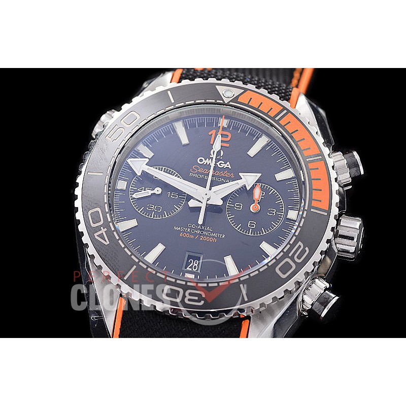 0 0 0 0 0 OMCPOC45-002R M+S-F Planet Ocean Chrono SS/RU Black A-7750 Mod to Calibre 9900 Functions 
