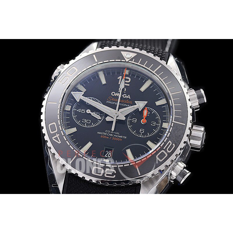 0 0 0 0 0 OMCPOC45-001R M+S-F Planet Ocean Chrono SS/RU Black A-7750 Mod to Calibre 9900 Functions 