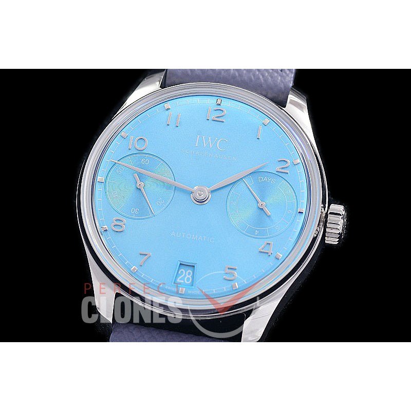 0 0 0 0 0 0 IWP7D00013 APS-F Portugieser Automatic 42 7 Days IW501708 SS/LE Light Blue A-52011