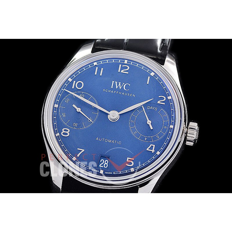 0 0 0 0 0 0 IWP7D00014 APS-F Portugieser Automatic 42 7 Days IW501704 SS/LE Blue A-52011