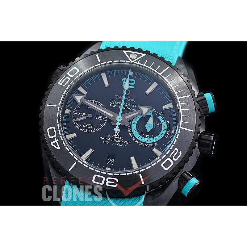0 0 0 0 0 OMCPOC45-DB-101 M+S-F Planet Ocean Deep Black Chrono ETNZ CER/RU Black A-7750 Mod to Calibre 9900 Functions 
