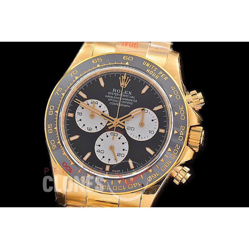 0 0 0 0 RLDF-126528-101 QF 904L Steel Le Mans Daytona 126528LN YG/YG Black Sticks 4132 Superclone - 72 Hours Power Reserve Movement 