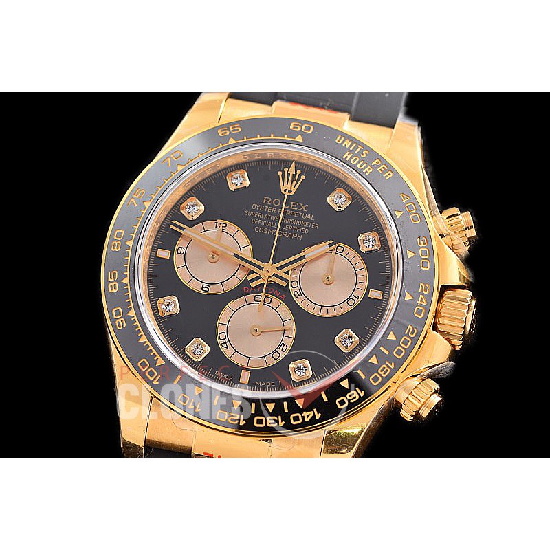 0 0 0 0 0 0 RLDF-126518-518R BPF 904L Steel Daytona 126518LN YG/CER/RU Black Diamonds 4131 Superclone - Lite Version 