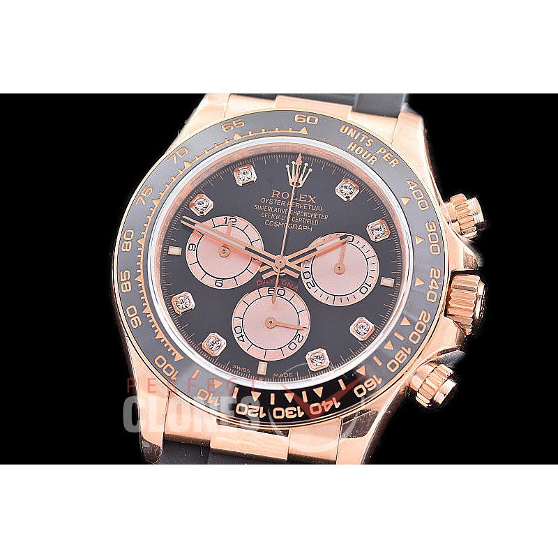 0 0 0 0 0 0 RLDFR-126515-112RW QF 904L Steel Daytona 126515LN RG/CER/RU Black Diamonds 4130 Superclone - 72 Hours Power Reserve Movement / Extra Weighted