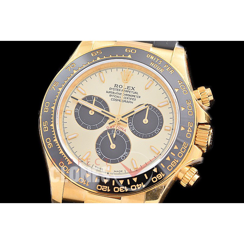 0 0 0 0 0 0 RLDF-126518-106RW QF 904L Steel Daytona 126518LN YG/CER/RU Gold Sticks 4131 Superclone - 72 Hours Power Reserve Movement / Extra Weighted