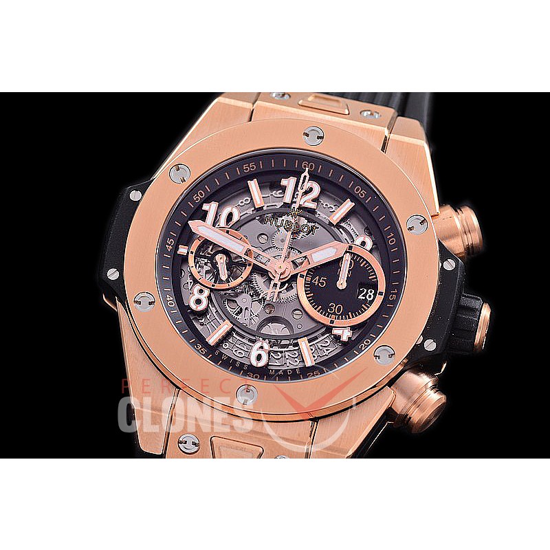 0 0 0 0 0 HB45-111 ZF Big Bang Unico RG/RU Black Skeleton A-7750 