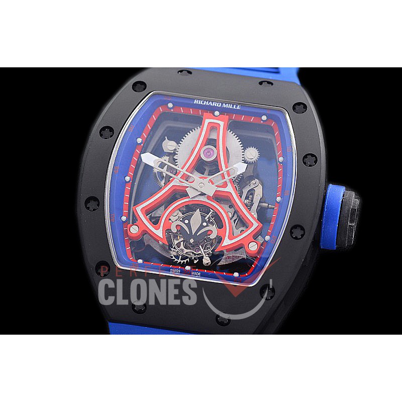 0 0 0 0 0 0 RM052-01-003 JBF RM 052-01 Paris St Germain PSG Limited Ed NTPT/RU Skeleton Real Tourbillon Movt