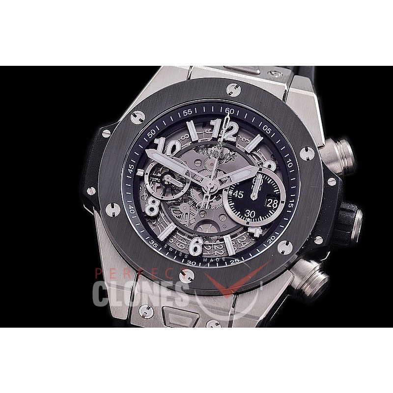 0 0 0 0 0 HB45-106 ZF Big Bang Unico SS/CER/RU Black Skeleton A-7750 