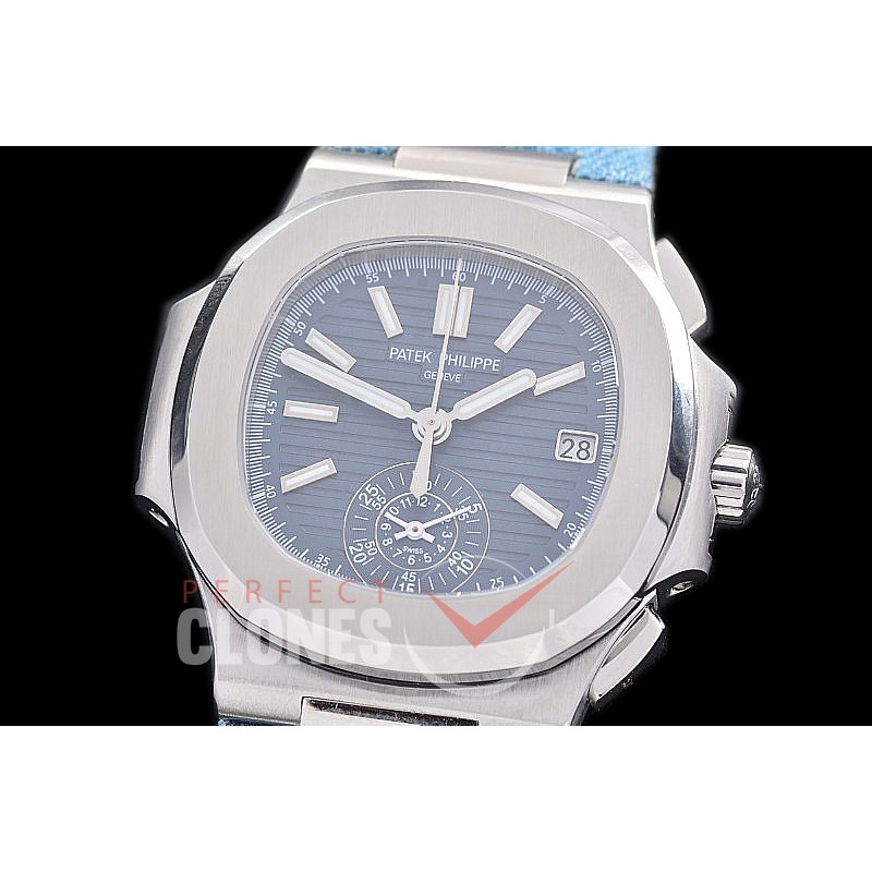 PP-5980-004L 3KF Nautilus 5980 Chronograph SS/LE Blue Asian Clone Calibre CH28-520 C
