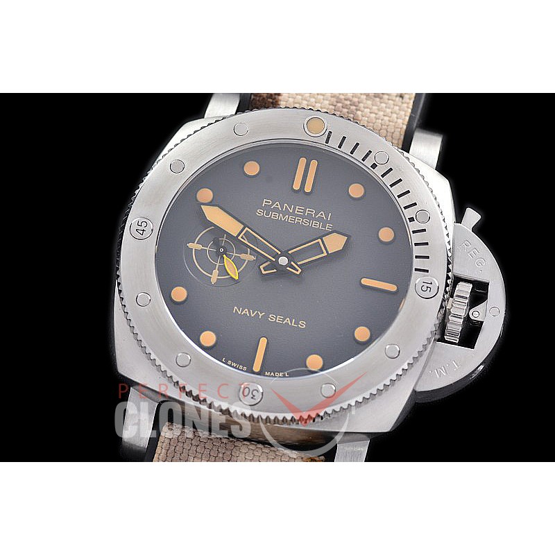 0 0 0 0 0 PN1518AA01 XF/VSF Pam 1518 AA Series QuarantQuattro Navy Seals Luminor Submersible SS/NY Black VS P900