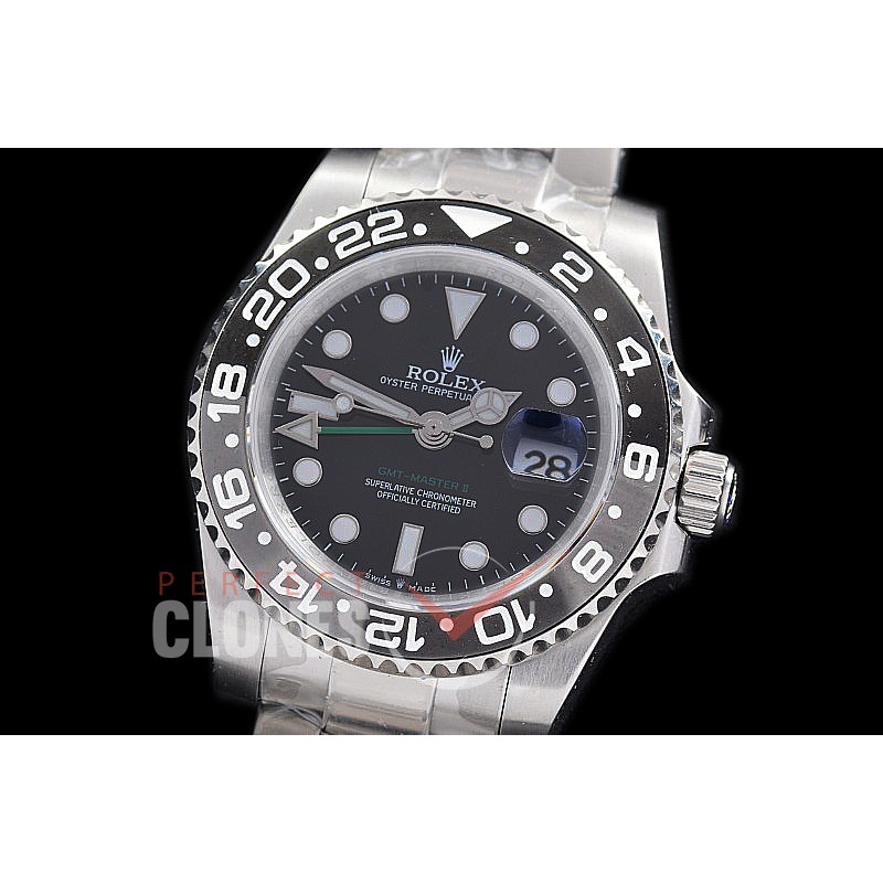 0 0 0 0 0 0 RLGS00806 NF 904 Steel GMT 126710GRNR SS/SS Black A-2813 - Noob Factory Special Offer 