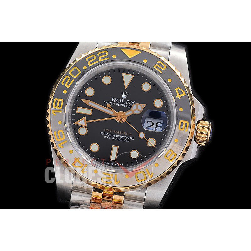 0 0 0 0 0 0 RLGT00802J NF 904 Steel GMT 126713GRNR SS/YG Black A-2813 - Noob Factory Special Offer 