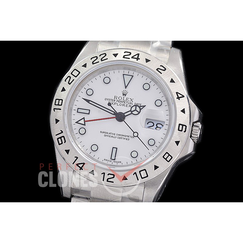 0 0 0 0 0 0 0 0 0 0 RLEX00911 UV GMF 16570 CHS Explorer II SS/SS White VR 3186