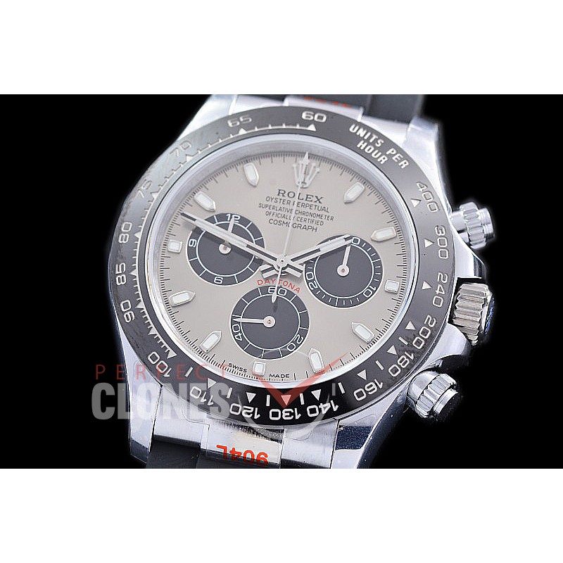 0 0 0 0 0 0 RLDS-4130-858RW QF V11 904L Steel Daytona 116519LN SS/CER/RU Dark Rhodium Grey Sticks 4130 Superclone - 72 Hours Power Reserve Movement / Extra Weighted