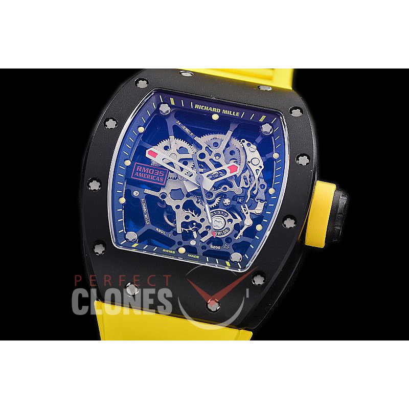 0 0 0 0 0 0 RM035-02-051A KVF RM035 Americas Black Toro Ceramic Limited Edition CER/RU Skeleton Asian Clone Calibre RMUL-1 - 55 Hrs Power Reserve 