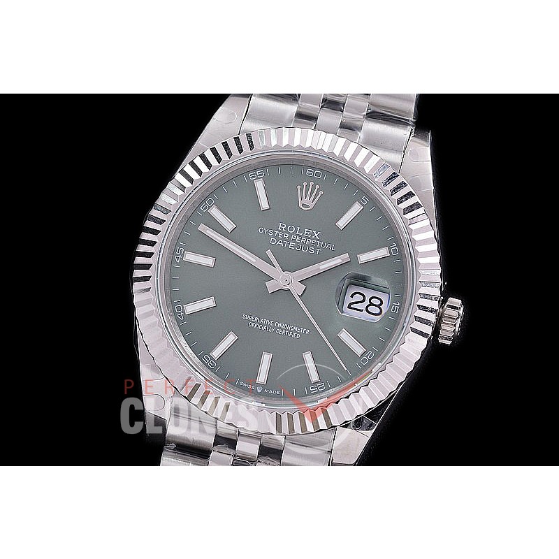 R41DJS-3235-106 BP 126334 Datejust 41mm SS/SS Fluted/Jubilee Green Sticks VR 3235 