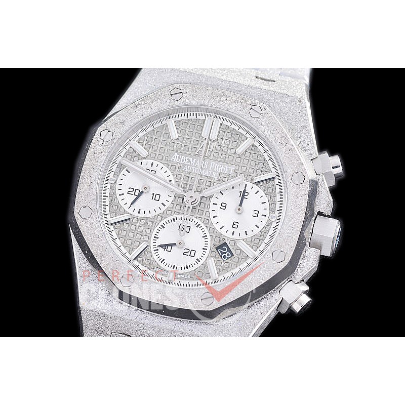 AP26240-103 OMF Royal Oak Chronograph Frosted 26240 SS/SS Grey A-7750 Mod 1-1 Thickness 