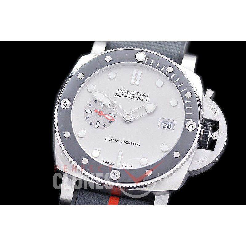0 0 0 0 0 PN1681AA01 XF/VSF Pam 1681 AA Series Luna Rossa Limited Edition Luminor Submersible SS/NY White VS P900 