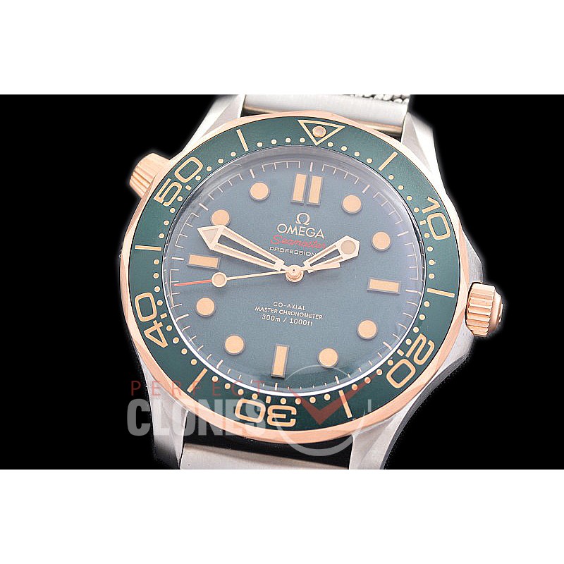 0 0 0 OM300M-0011M XF/VSF Seamaster Diver 300M TI/RG/ME Green Asian 2824 Mod 8806 