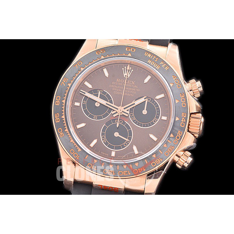 0 0 0 0 0 0 RLDFR-126515-107RW QF 904L Steel Daytona 126515LN RG/CER/RU Brown Sticks 4130 Superclone - 72 Hours Power Reserve Movement / Extra Weighted