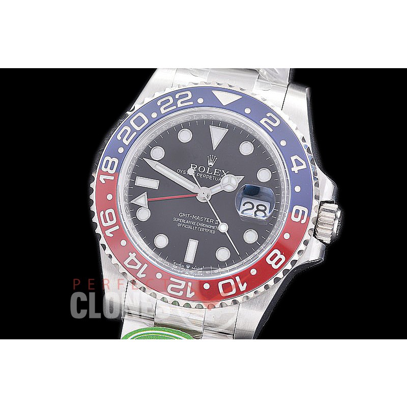 0 0 0 0 0 RLGS00873 SCF 904L Steel GMT 126710BLRO Pepsi SS/SS/Oyster Black VR 3285 CHS