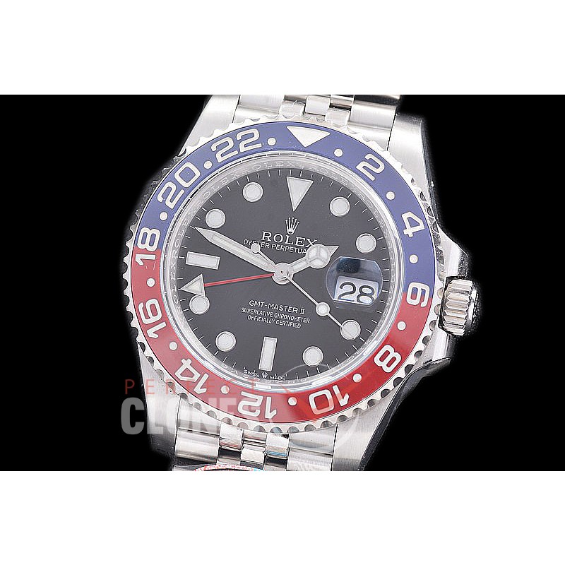 0 0 0 0 0 RLGS00963J Clean-F 904L Steel GMT 126710BLRO Pepsi SS/SS/Jubilee Black DD 3285 CHS - 72 Hours Power Reserve