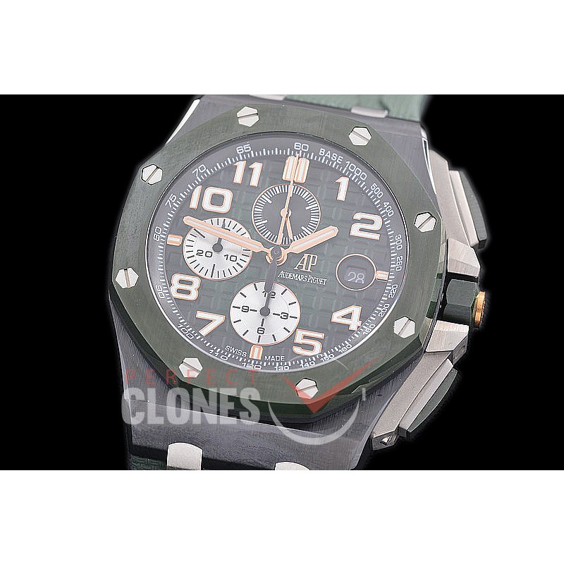 AP26405-112 APJ-F Royal Oak Offshore Chronograph CER/RU Burnt Green Asian Clone Calibre 3126 