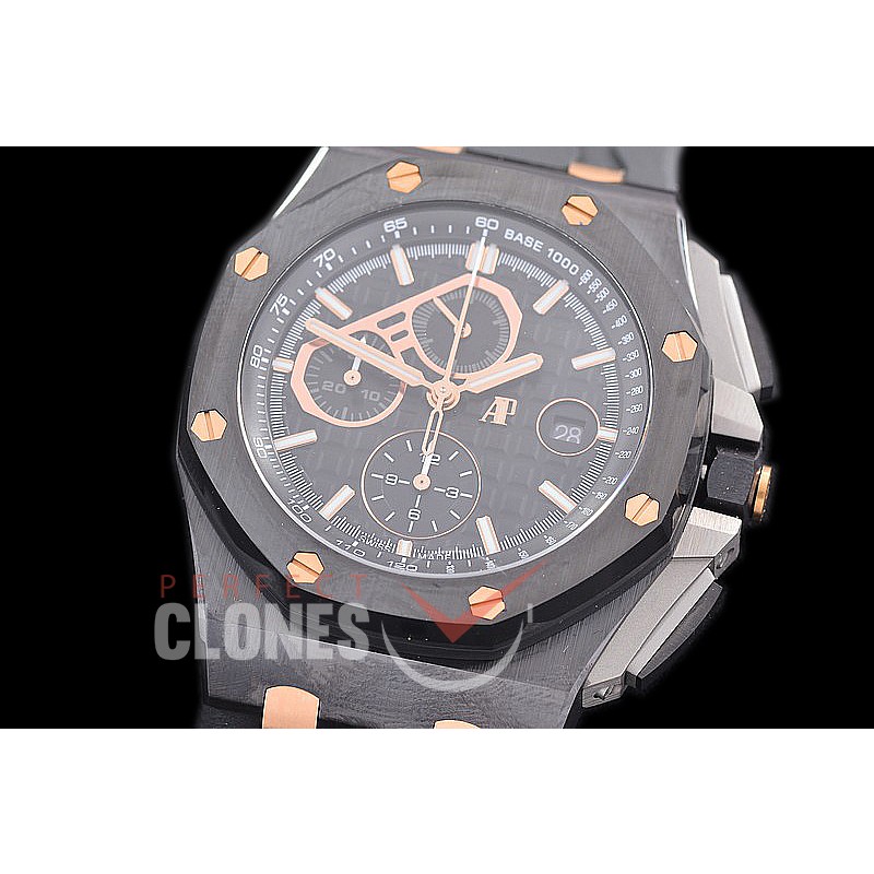 AP26405-132 APJ-F Royal Oak Offshore Chronograph CER/RU Black Asian Clone Calibre 3126 