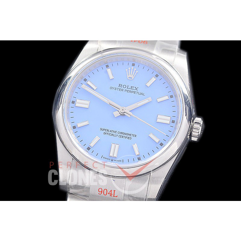 RLOY-36-053 GMF 904 Steel Osyter Perpetual 36mm 126000 SS/SS Lavender Sticks Asian Clone VR 3235 