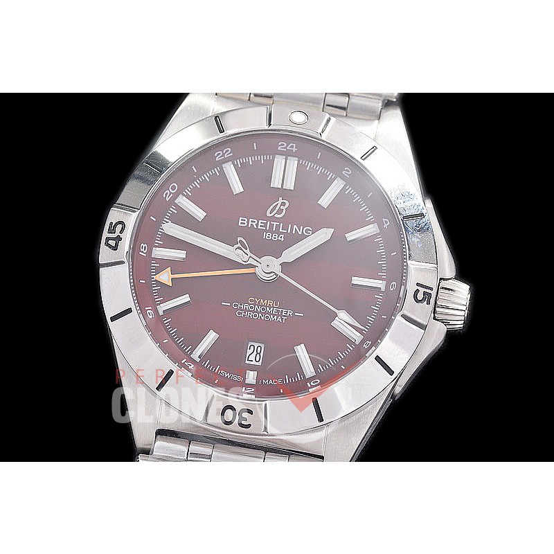 BL-C6N-105 ZF Chronomat Automatic GMT - 6 Nations Ruby Special Edition "Wales" SS/SS Red A-2836 