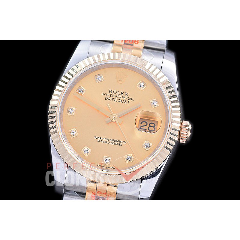 R36DJT-116233-105 BPF Datejust Men 116233 SS/YG Fluted/Jubilee Gold Diamonds VR 3135 - 18K Wrapped Gold Special Offer !! 