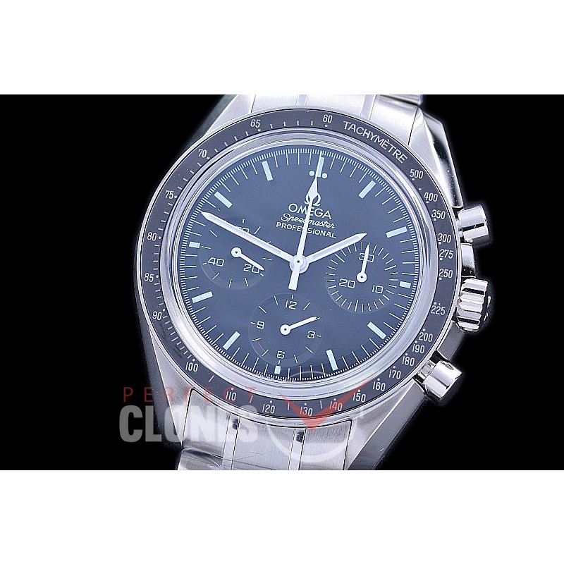 0 0 0 OMSP00310 OMF Speedmaster Moon Watch Limited Ed SS/SS Black Venus 75 H/W 