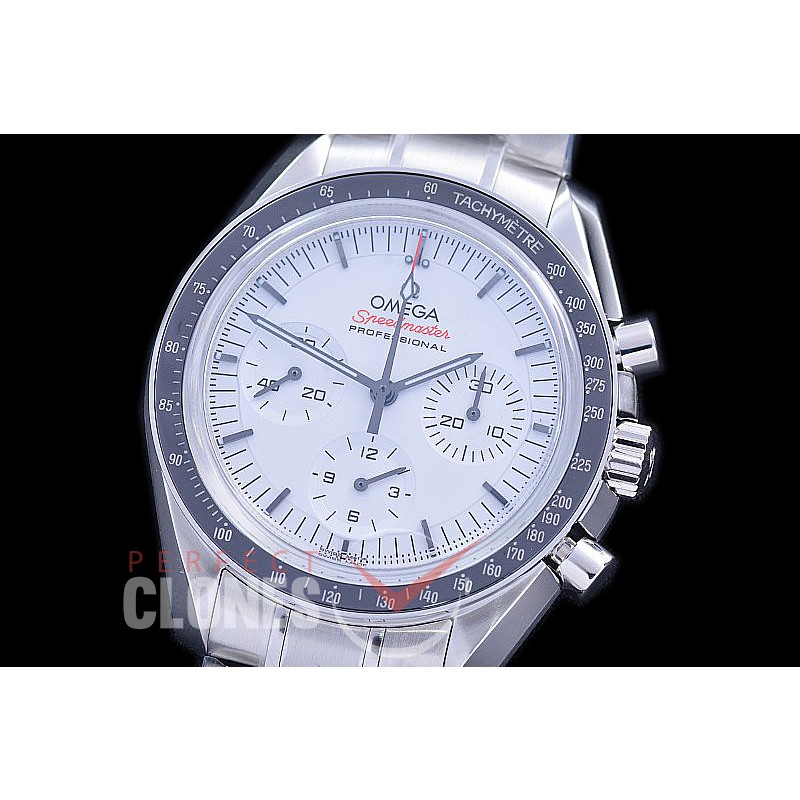 0 0 0 OMSP00315 OMF Speedmaster Moon Watch Limited Ed SS/SS White Venus 75 H/W 