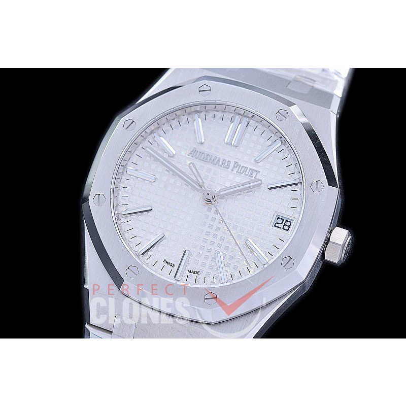 AP15510-051 TOP-F AP15510ST 50th Anniversary Royal Oak Automatic SS/SS White Asian Clone DD Calibre 4302 28800bph