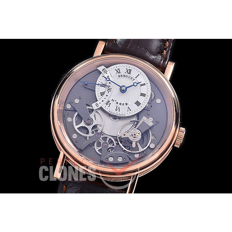 0 0 0 0 BR19206 ZF Tradition Retrograde Seconds 7097 RG/LE White/Steel Seagull Custom Automatic 