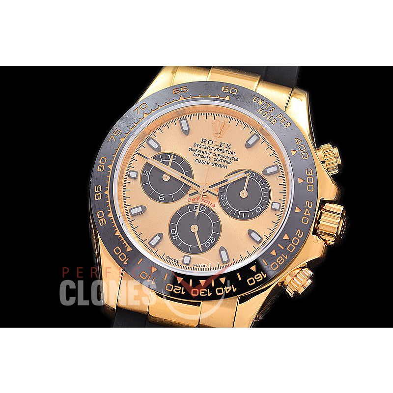 0 0 0 RLDF-4130-817R NNF Daytona 116518LN Oysterflex YG/CER/RU Gold N4130 Superclone
