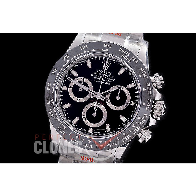0 0 0 RLDS-4130-812 NNF 904L Steel Daytona 116500LN SS/CER/SS Black N4130 Superclone 