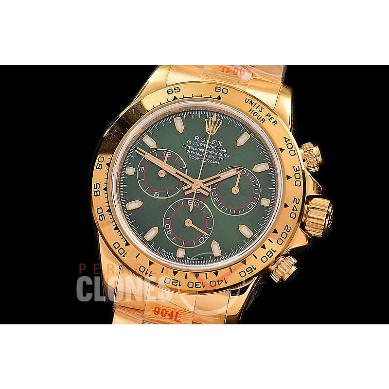 0 0 0 RLDF-4130-806 NNF 904L Steel Daytona 116508 YG/YG Green Sticks N4130 Superclone 