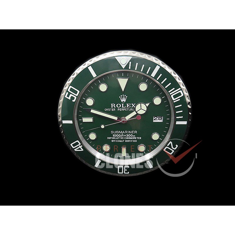 0 0 0 0 0 0 RLDC-SUB-102 Dealer Clock Hulk Green Submariner Style Swiss Quartz