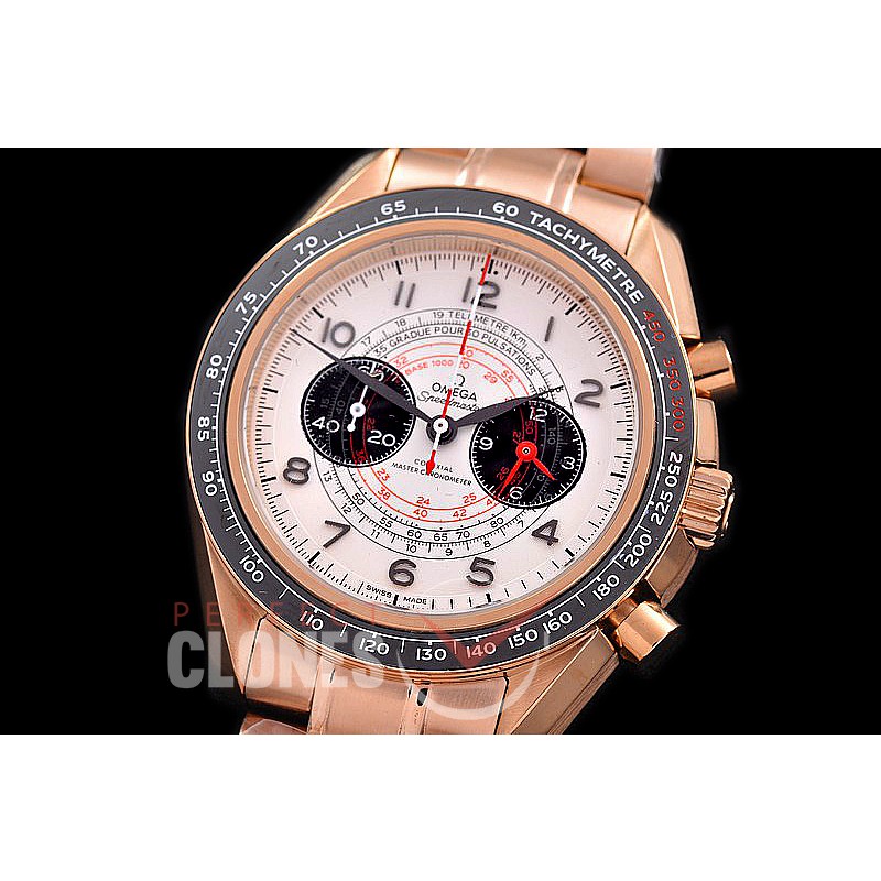 0 0 0 0 0 0 OMSP00916 Speedmaster Chronoscope RG/RG White OS20 Quartz