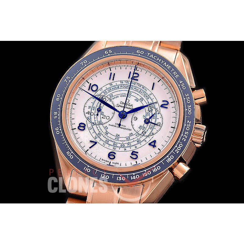 0 0 0 0 0 0 OMSP00917 Speedmaster Chronoscope RG/RG White OS20 Quartz