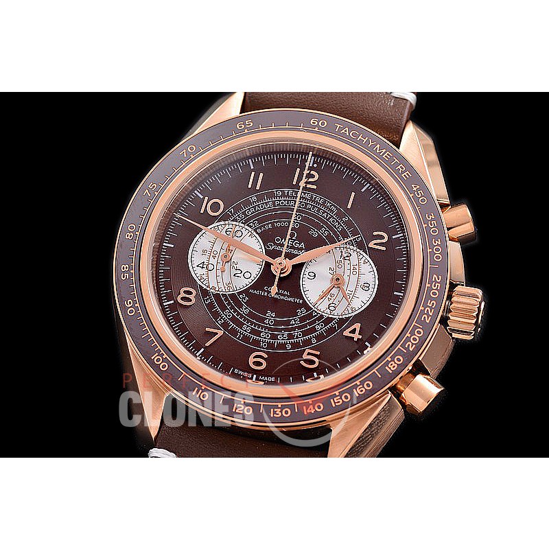 0 0 0 0 0 0 OMSP00919L Speedmaster Chronoscope RG/LE Brown OS20 Quartz